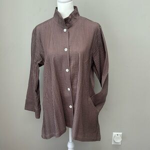 Cocao colored pintuck top